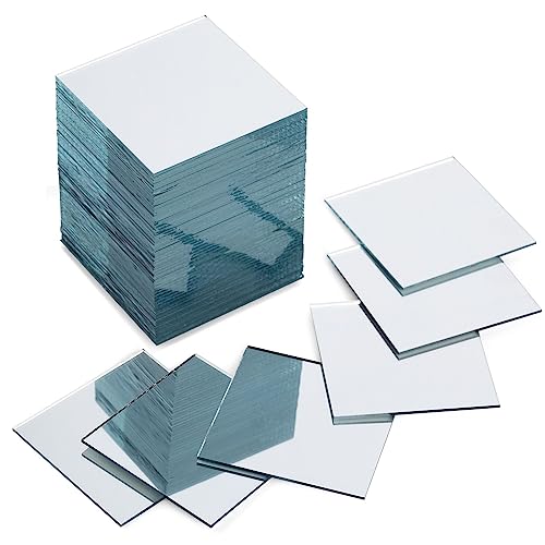 60-Pack 2-Inch Square Mirror Tiles for DIY Crafts & Decor