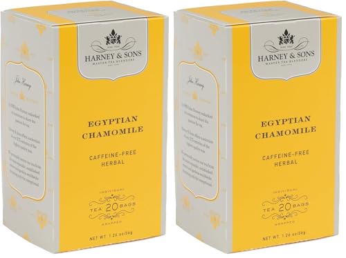 Harney & Sons Egyptian Chamomile Herbal Tea - 20 Bags (Pack of 2)