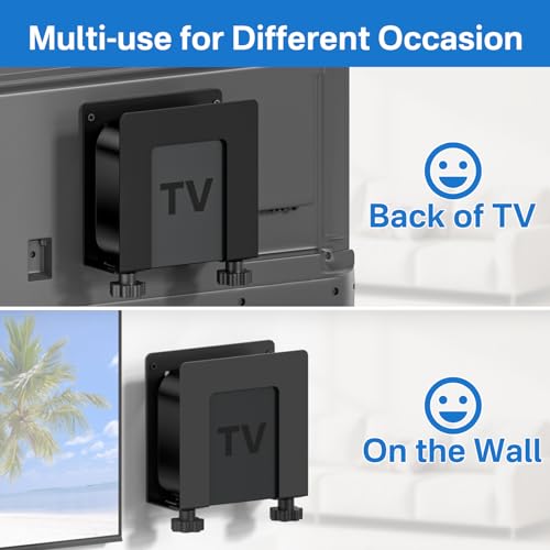 Adjustable Metal Wall Mount for Apple TV - Behind TV & Under Desk Holder