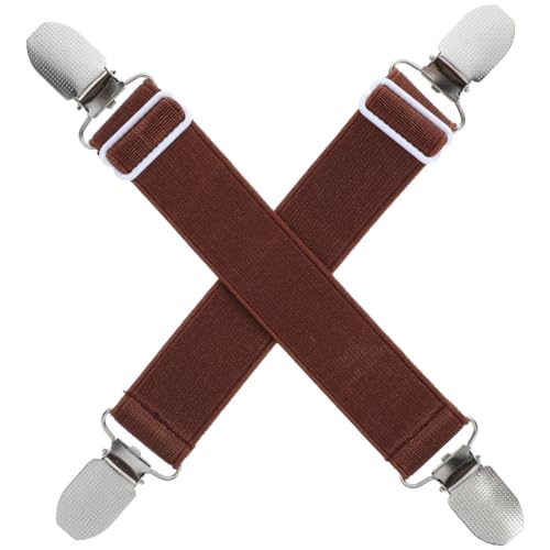 POPETPOP Adjustable Bed Sheet Clips - Elastic Fasteners for Mattress & Sofa Covers