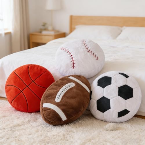 15.7 Inch Football Pillow - Soft Plush Sports Throw Pillow