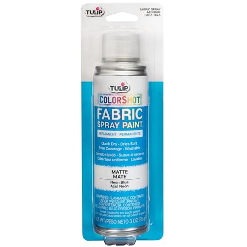 Tulip ColorShot Neon Blue Fabric Spray Paint - 3oz Permanent Color
