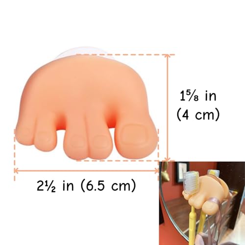 Mollcouver Wall-Mounted Toothbrush Holder - 4 PCS Suction Organizer