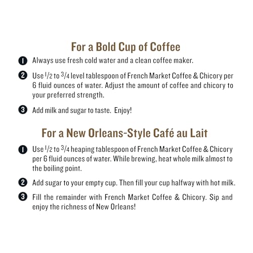 French Market Medium-Dark Roast Ground Coffee 12oz - Chicory Blend
