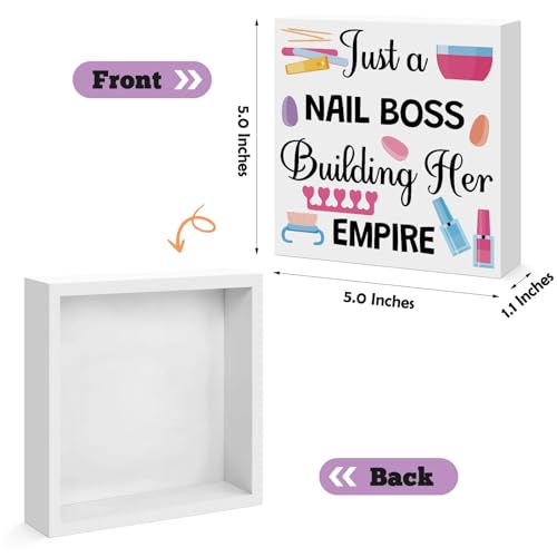 Nail Boss Wooden Box Sign - Gift for Nail Technicians & Artists