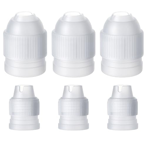 6 Pack Piping Bag Couplers - Reusable Plastic Cake Decorating Set
