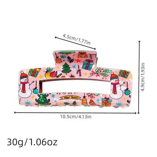 LYLYNB Christmas Hair Claw Clips Large Non-Slip Holiday Hair Accessories