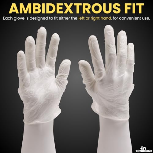 Extra Large Disposable Vinyl Gloves for Food Handling - 100 Pack