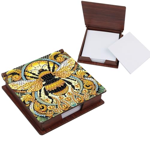 Bee Diamond Painting Memo Pad & Sticky Note Holder