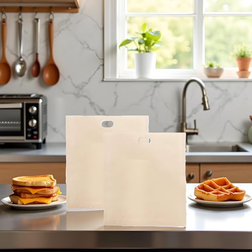 Tustao Reusable Toaster Bags for Grilled Cheese & Sandwiches 2 Pcs