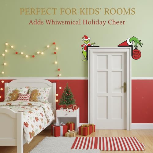 2025 Christmas Wooden Doorway Decoration - Reusable Holiday Sign