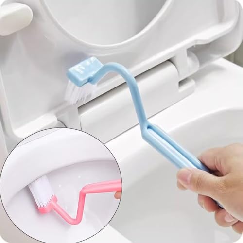 Xemnys 4-Piece Crevice Cleaning Brush Set for Tile Grout and Toilet Rims
