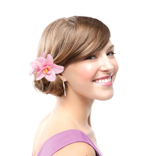 Rowcay Bohemian Flower Hair Clips 5pcs Tropical Hibiscus Hairpins