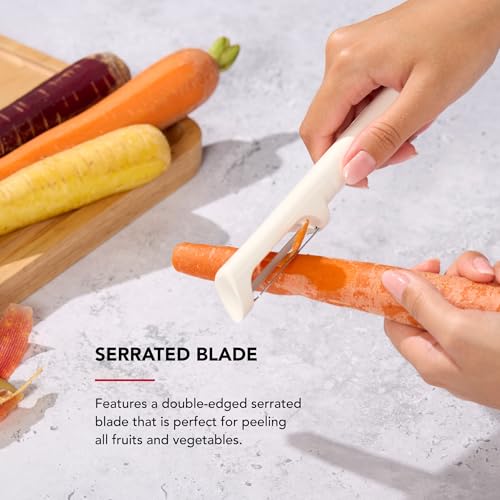 KitchenAid Porcelain White Vegetable Peeler - 7.9-Inch, Pack of 12