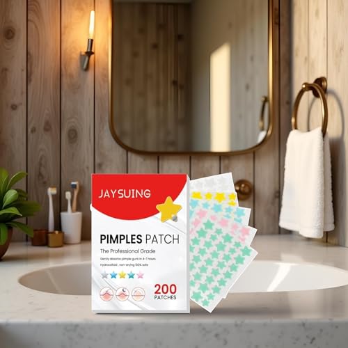 Star Pimple Patches 200 Count Hydrocolloid Acne Spot Cover Stickers