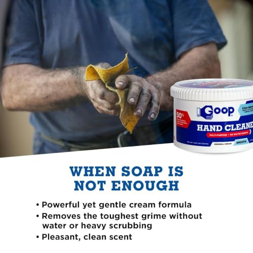 GOOP Multi-Purpose Hand Cleaner & Laundry Stain Remover, Unscented 14oz