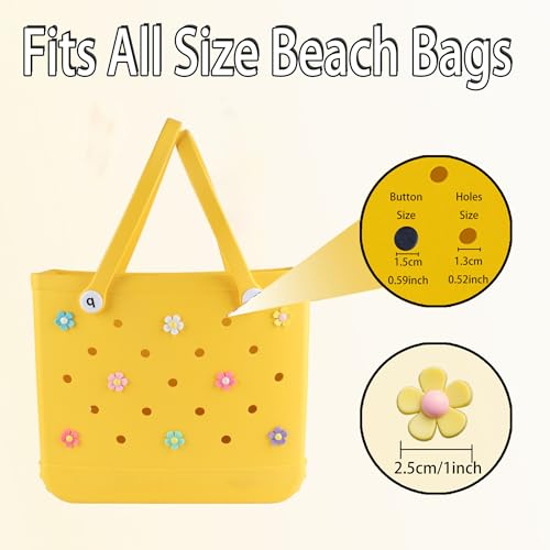 8 Pcs Flower Charm Set for Bogg Bags & Totes - Decorative Bag Accessories
