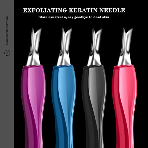 Arbootjin 12Pcs V Shaped Cuticle Pusher and Trimmer Tool Set