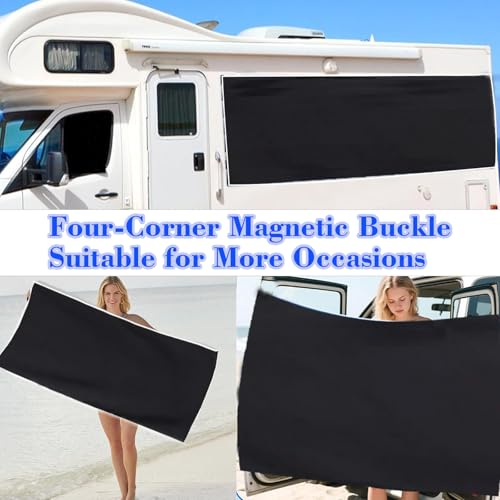 Jiyikua 2025 Large Magnetic Beach Towel - Sand-Resistant, Soft & Quick-Dry