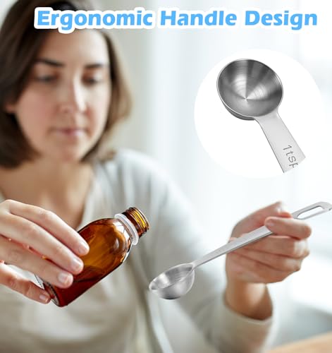 3-Piece Stainless Steel Teaspoon Measuring Set for Accurate Cooking