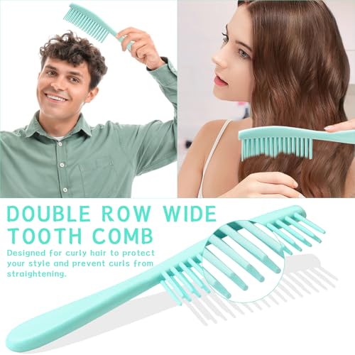 START MAKERS 5-Piece Hair Comb Set for Styling and Detangling - Green