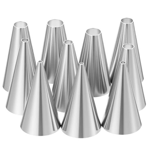 10-Piece Flower Piping Tips Set - Stainless Steel Cake Decorating Nozzles