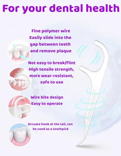 Berocia Portable Automatic Dental Floss Dispenser Case with 10 Flosser Sticks