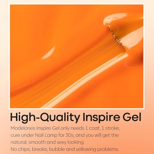 Modelones Fall Orange Gel Nail Polish UV LED Soak Off 15ml