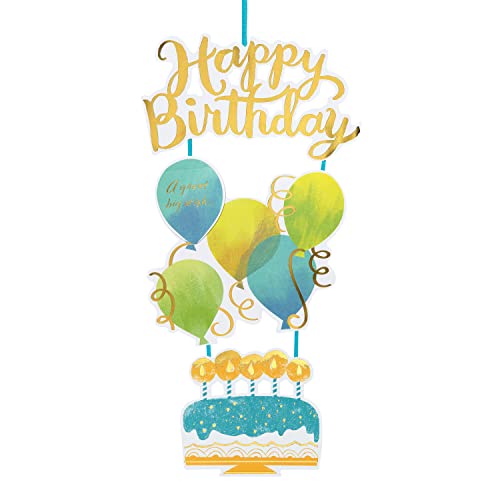 American Greetings Hanging Birthday Card with Metallic Details
