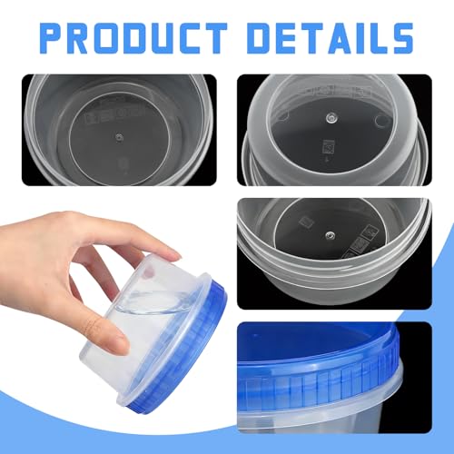 8 Oz Stackable Freezer Containers with Screw On Lids - 6 Pack