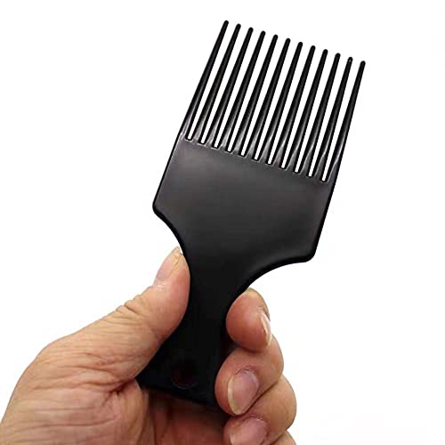 BlingKingdom Wide Tooth Afro Hair Pick Comb 6.3 Inch Black Styling Tool