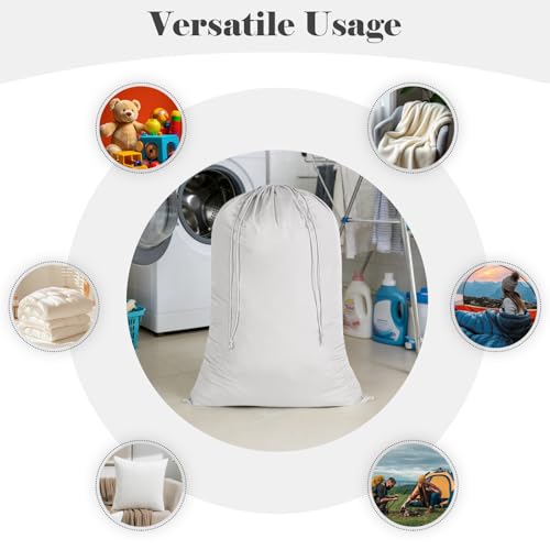 CANBOX Grey Heavy Duty Nylon Laundry Bag 28x40in - Large Storage Solution