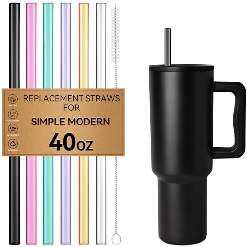 12.2" Extra Long Replacement Straws for Simple Modern Tumblers - 6 Pack