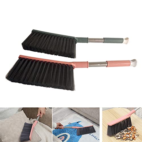 2-Pack Soft Bristle Bed Sheet & Counter Duster Brush - Non-Slip Handle