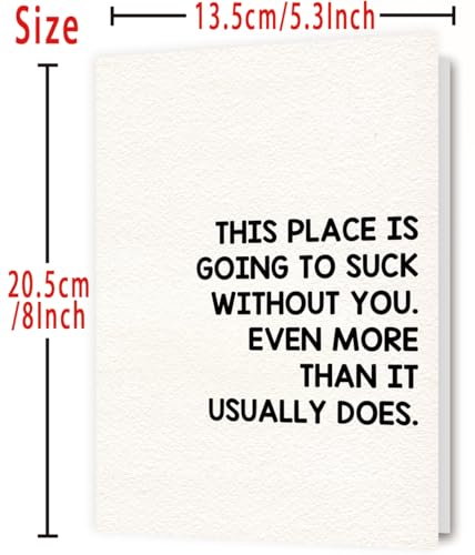 OJsensai Funny Coworker Leaving Card Gift OJ 879 - 8x5.3in