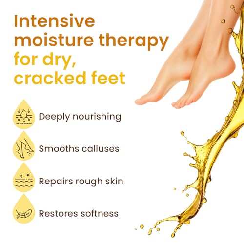 BLOOMORA Hydrating Foot Mask Socks for Dry Cracked Feet with Shea Butter