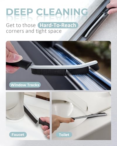 SXhyf Hard Bristle Crevice Cleaning Brush for Gaps and Kitchen