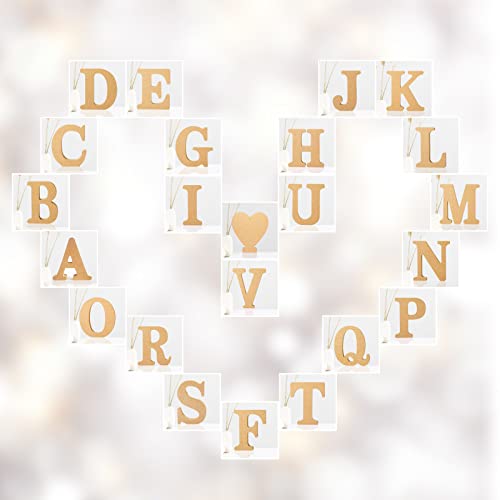 Unfinished Wooden Letters for DIY Wall Decor - 4 Inch Craft Letters