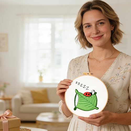 Beginner Embroidery Kit with Video Tutorial - Crafmanoe