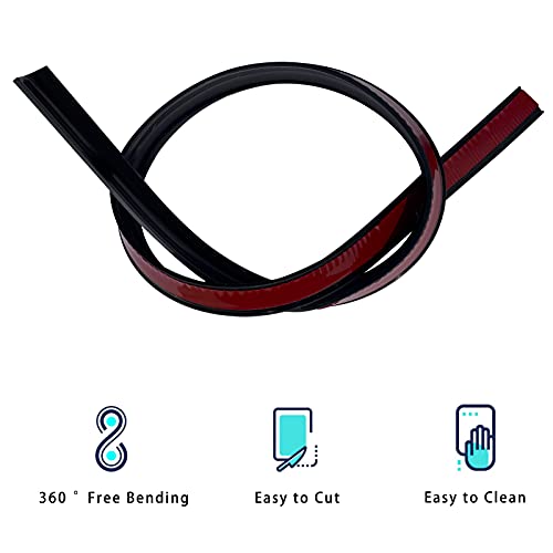 39 Inch Black Silicone Water Guard for Kitchen Sink - Splash & Leak Barrier