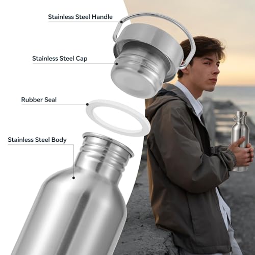 Volhoply 26oz Stainless Steel Water Bottle - BPA Free, Reusable