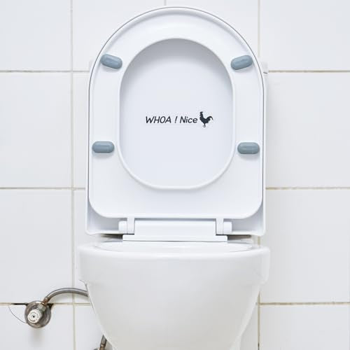 2-Pack Funny Rooster Toilet Stickers - Waterproof PVC Décor