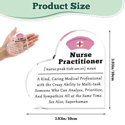 Nurse Practitioner Appreciation Acrylic Desk Sign for Gifts