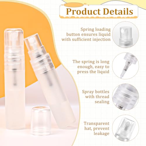 FAIRY CORA 6-Pack 5ml Refillable Travel Spray Bottles for Perfume and Essential Oils