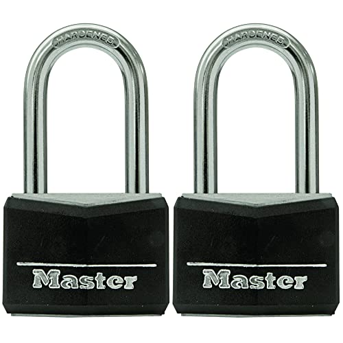 Master Lock 2 Pack Black Vinyl Covered Aluminum Padlocks