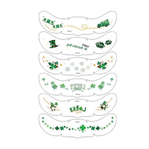St. Patrick's Day Temporary Tattoos - 8 Pcs Shamrock & Green Freckles