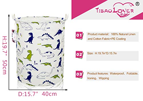 Polychrome Dinosaurs Laundry Basket - Kids Hamper & Toy Storage