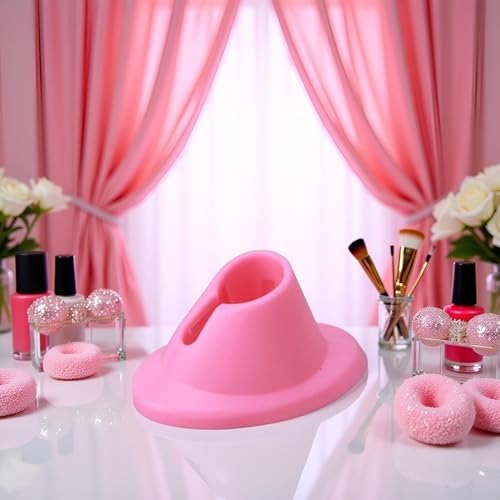 Jizlan Anti-Spill Nail Polish Bottle Holder - Soft Rubber Manicure Stand