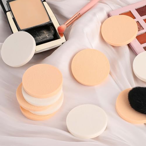 12 Pcs Round Makeup Sponges for Foundation & Liquid Concealer, Reusable