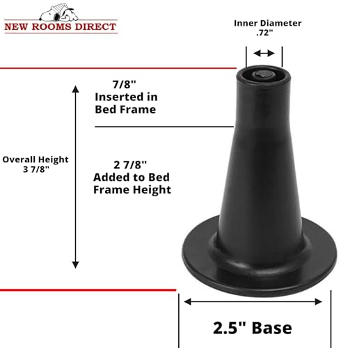6 Pack Plastic Bed Frame Feet Glides - Floor Protection & Support Replacement
